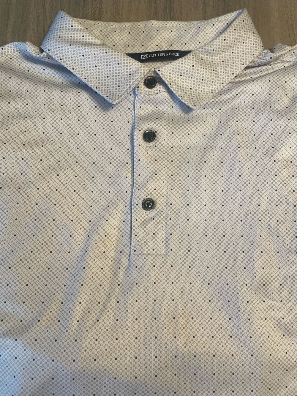 Cutter & Buck Golf Polo Shirt Men’s XXL Double Dot Pattern Edgewood 1898